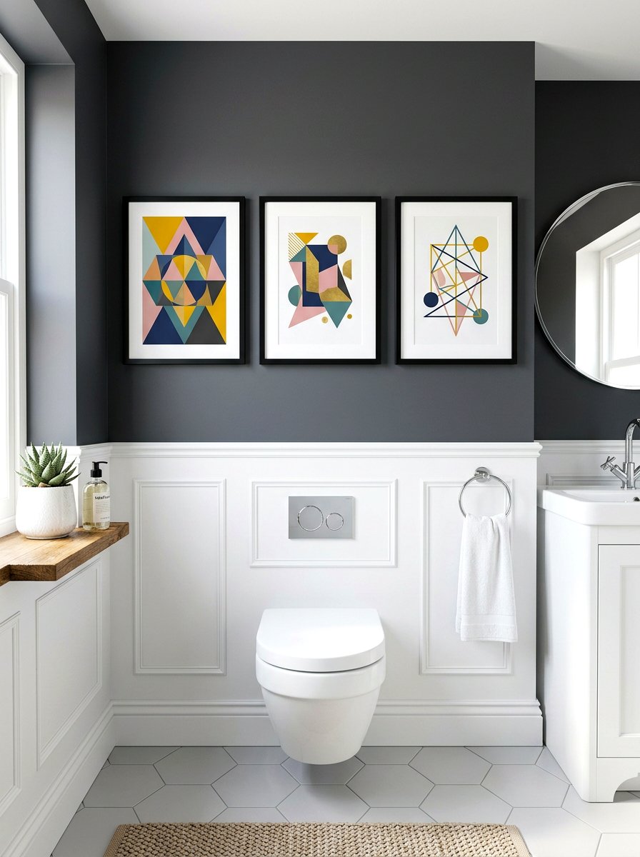 Framed art bathroom wall - 30 neo deco bathroom ideas