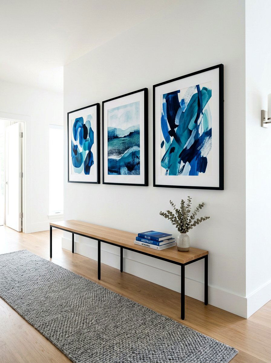 Framed art prints - 30 rental entryway ideas