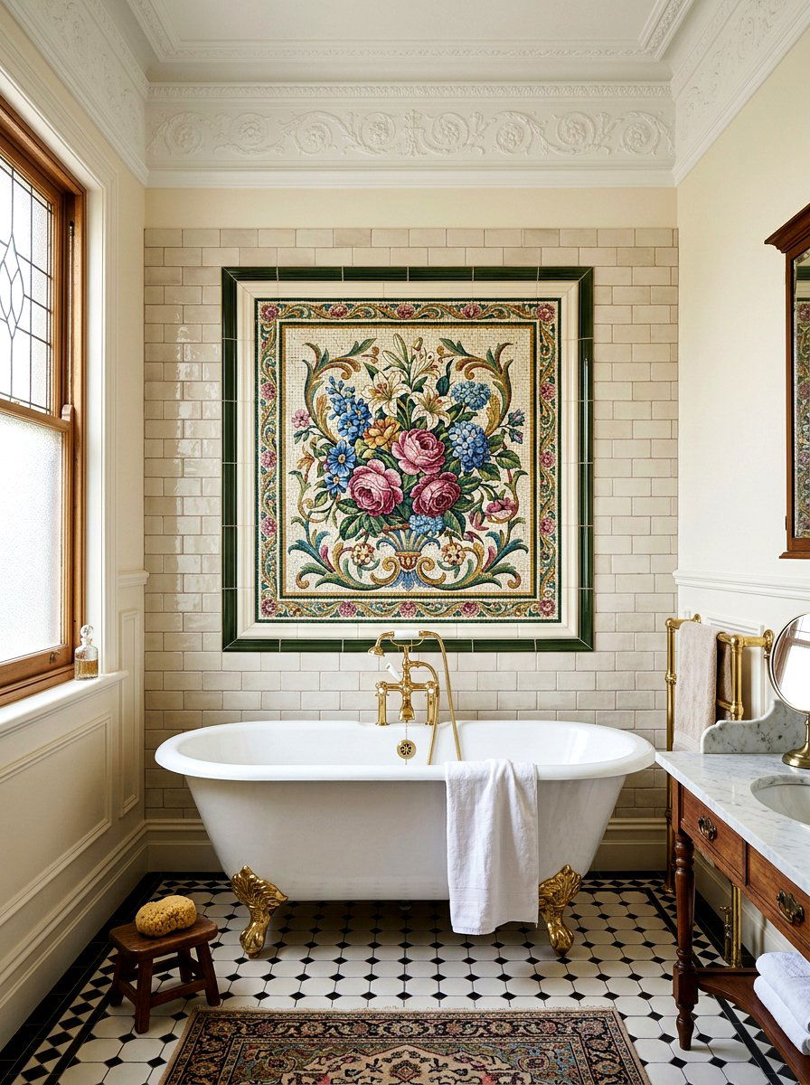 Framed art tile - 30 tub surround ideas