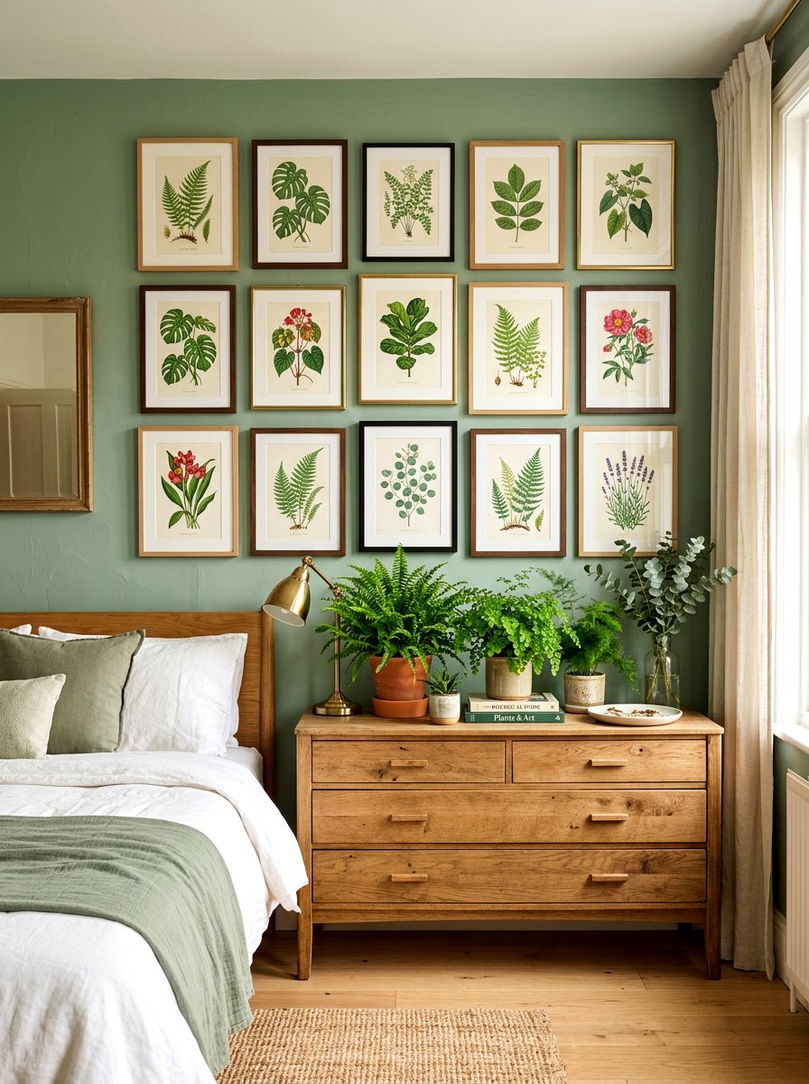 Framed botanical art - 30 English country bedroom ideas