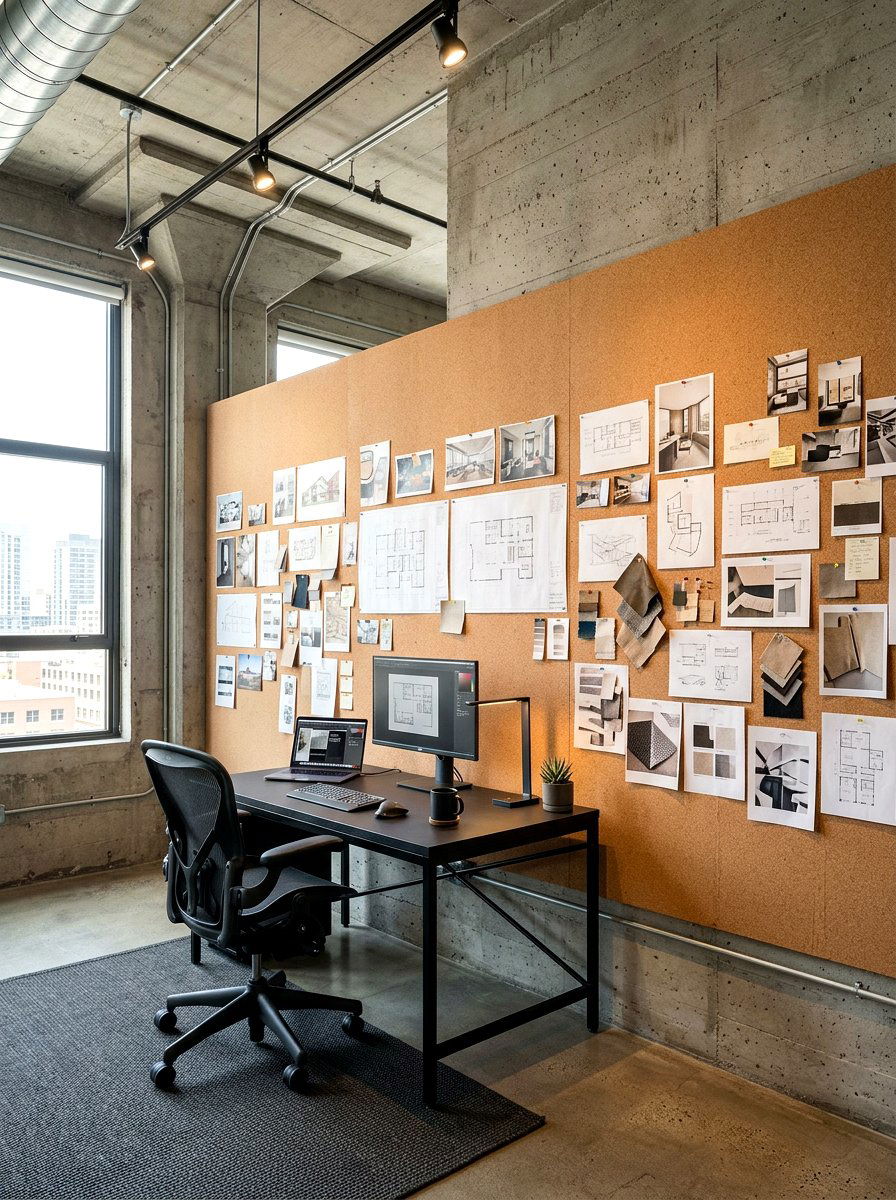 Frameless Cork Sheet - 30 office pinboard ideas