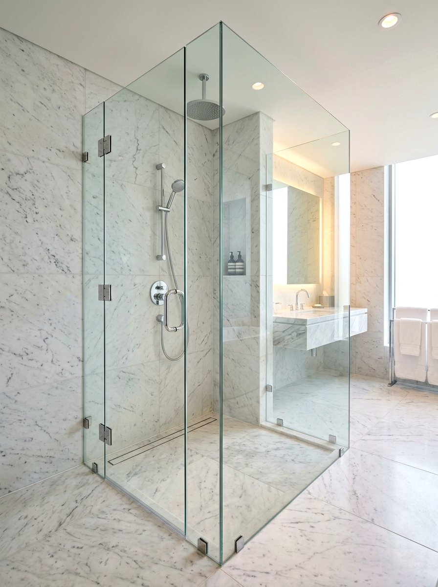 Frameless Glass Shower - 30 bathroom shower ideas
