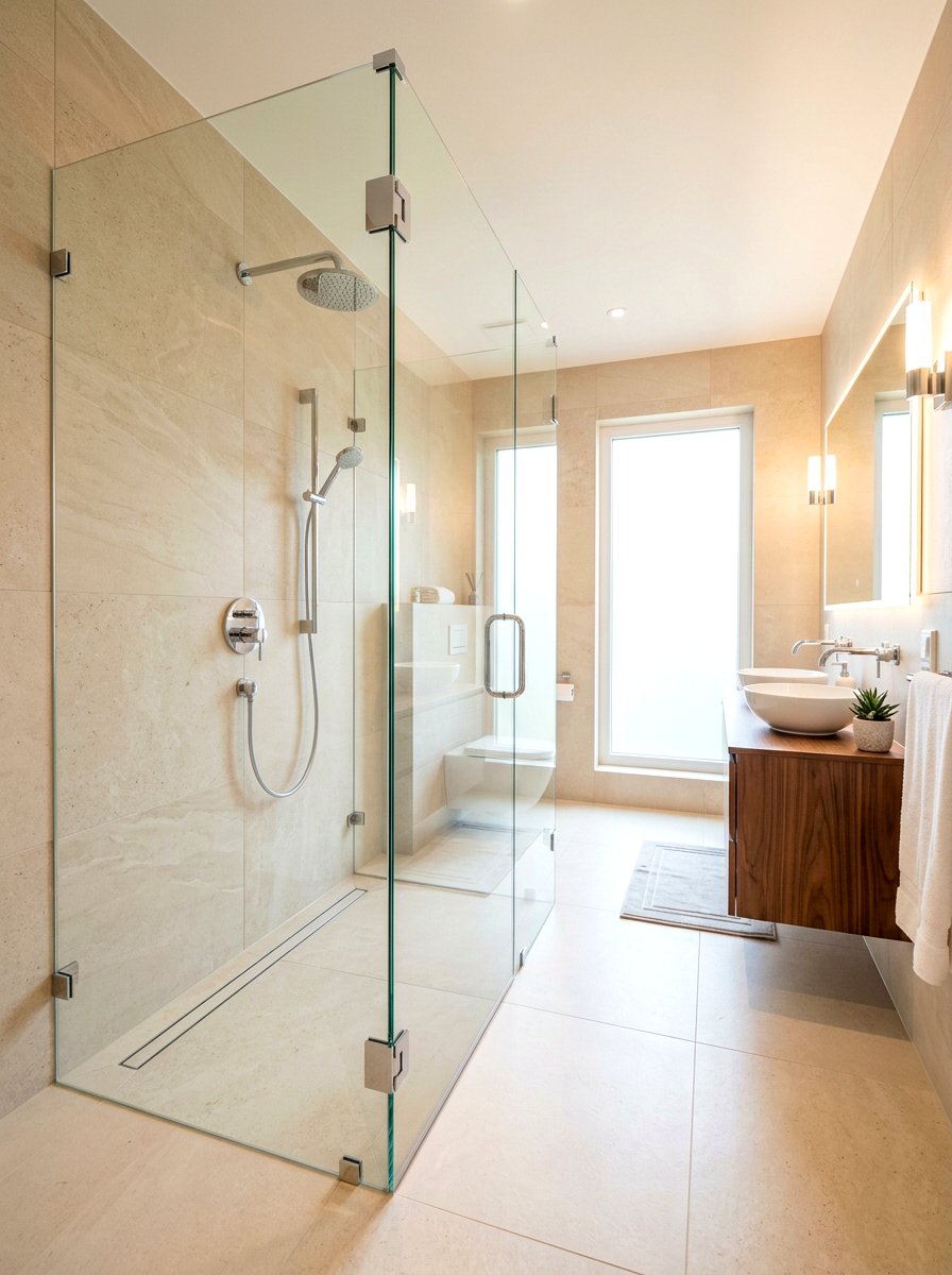 Frameless Glass Shower - 30 sensory bathroom ideas