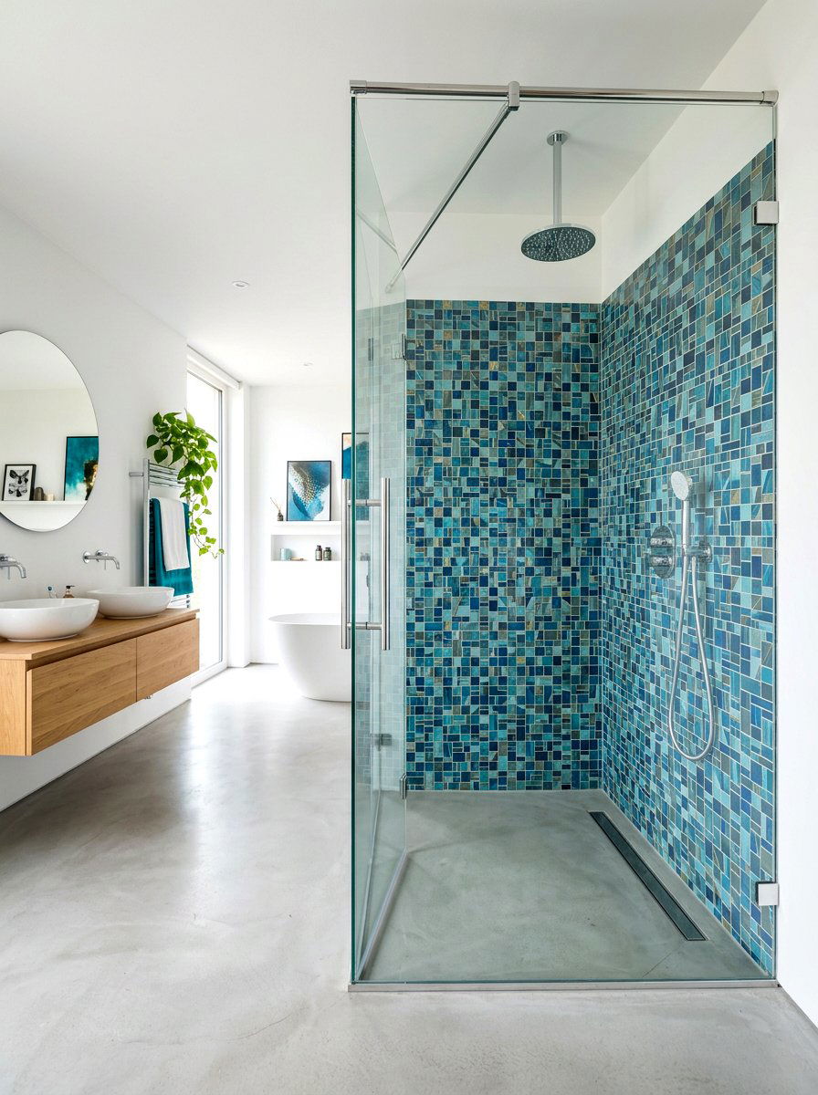 Frameless Glass Shower - 30 luxury bathroom ideas