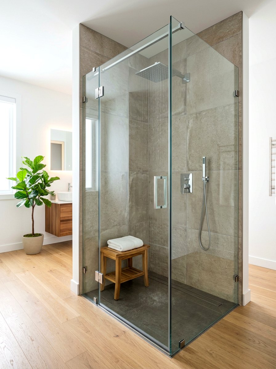Frameless Glass Shower - 30 quiet luxury bathroom ideas