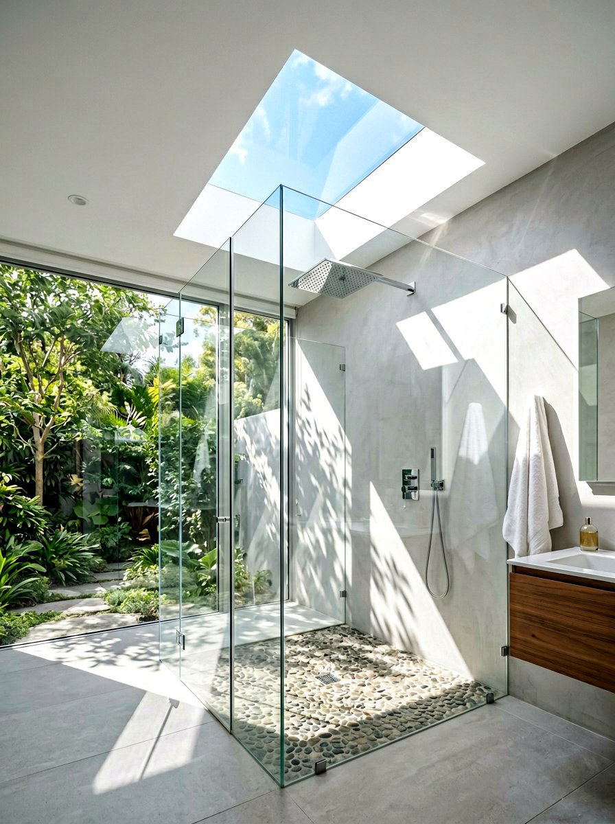 Frameless Shower Skylight - 30 shower skylight ideas