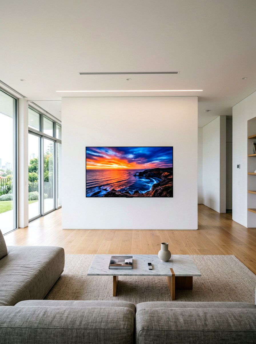 Frameless media wall installation - 30 media wall ideas