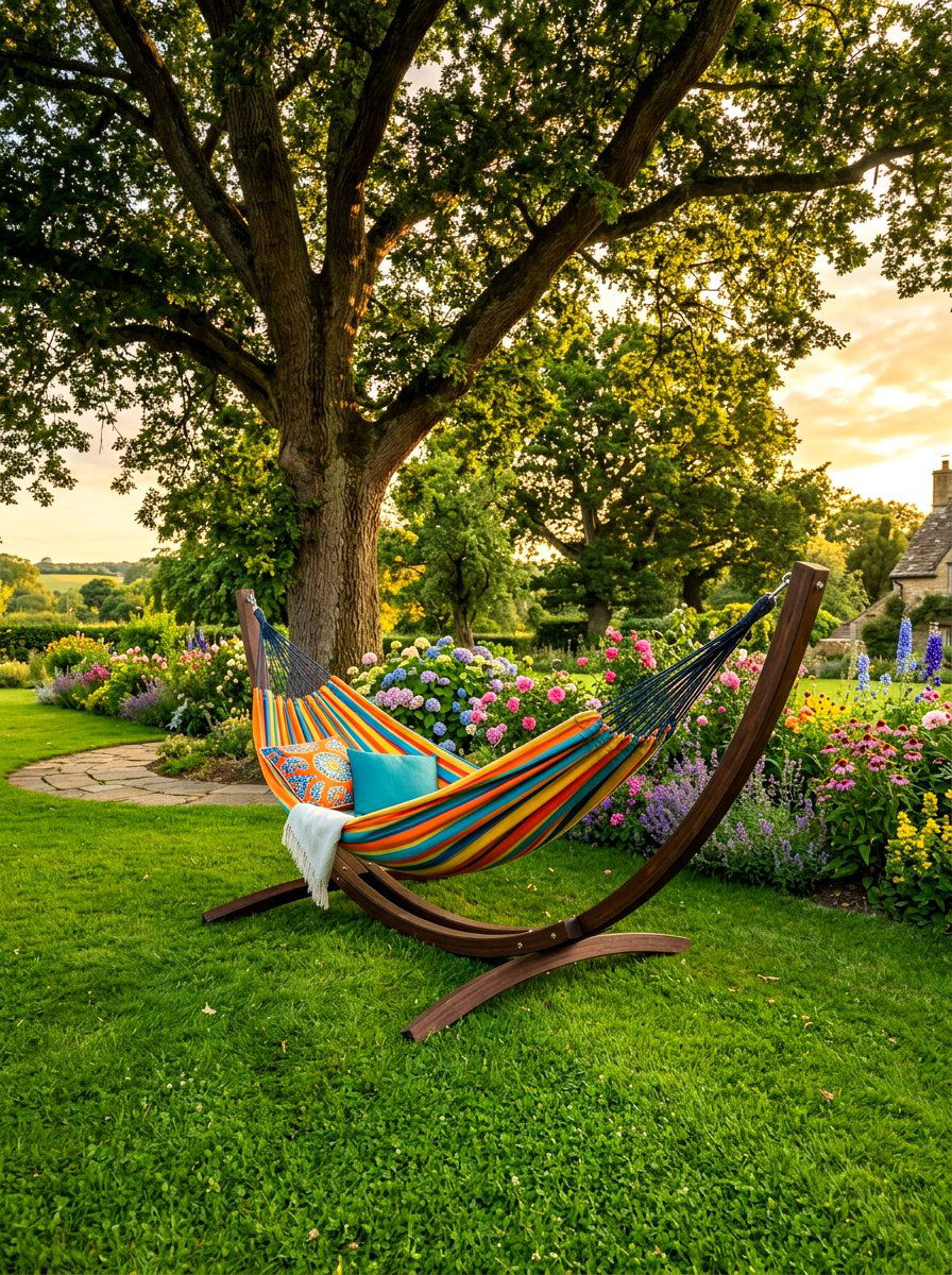 Free Standing Hammock - 30 outdoor furniture ideas