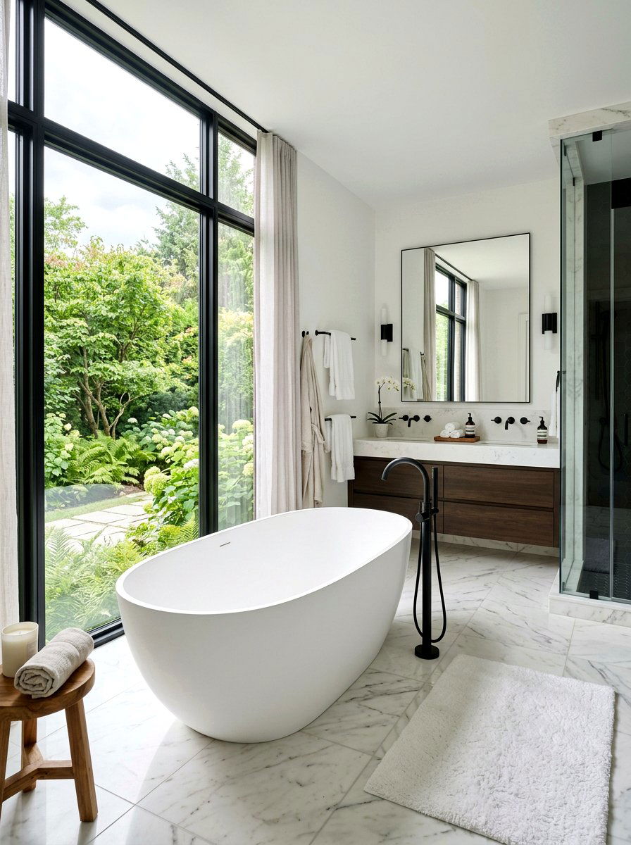 Free Standing Tub - 30 master bathroom ideas