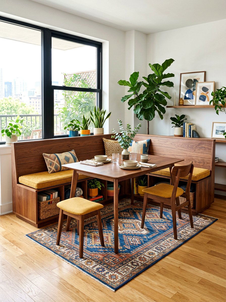 Freestanding Banquette Storage Unit - 30 kitchen banquette storage ideas