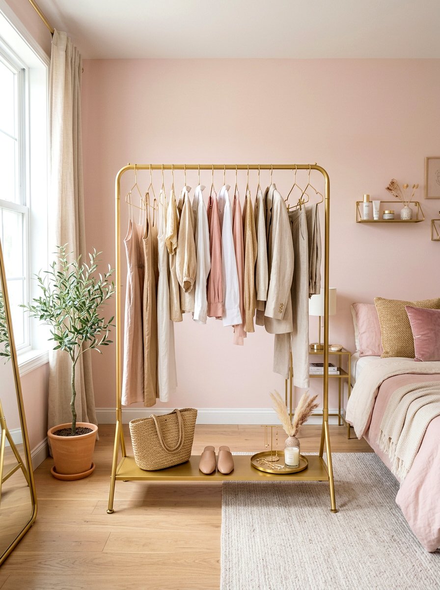 Freestanding Clothes Rack Bedroom - 30 renter friendly bedroom ideas
