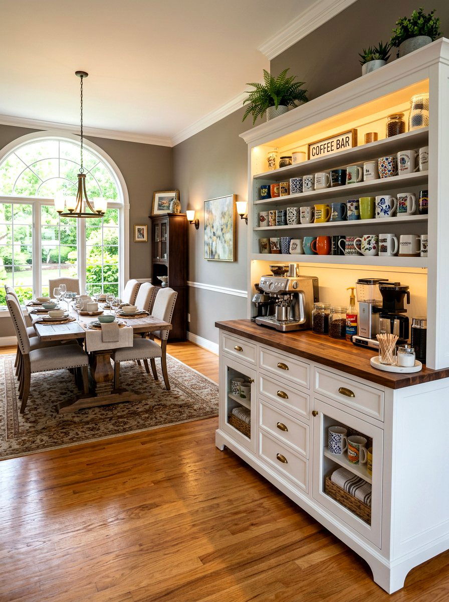 Freestanding Coffee Mug Buffet - 30 coffee mug organizer ideas
