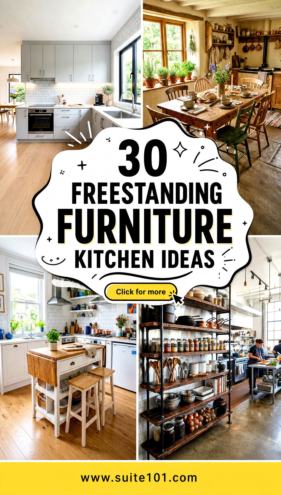 Freestanding Furniture Kitchen Ideas 30 Flexible Style Options - Freestanding Furniture Kitchen Ideas: 30 Flexible Style Options