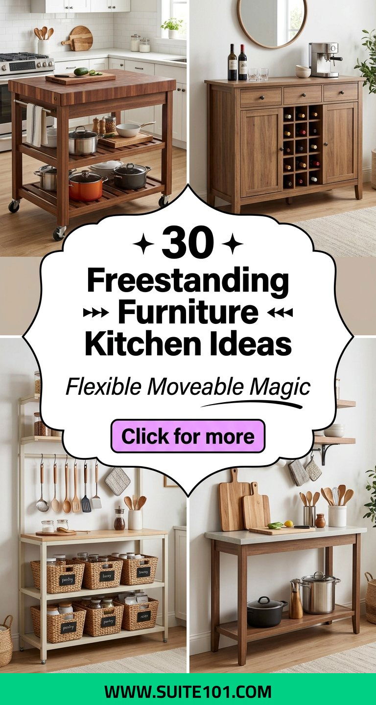Freestanding Furniture Kitchen Ideas 30 Flexible Style Options - Freestanding Furniture Kitchen Ideas: 30 Flexible Style Options