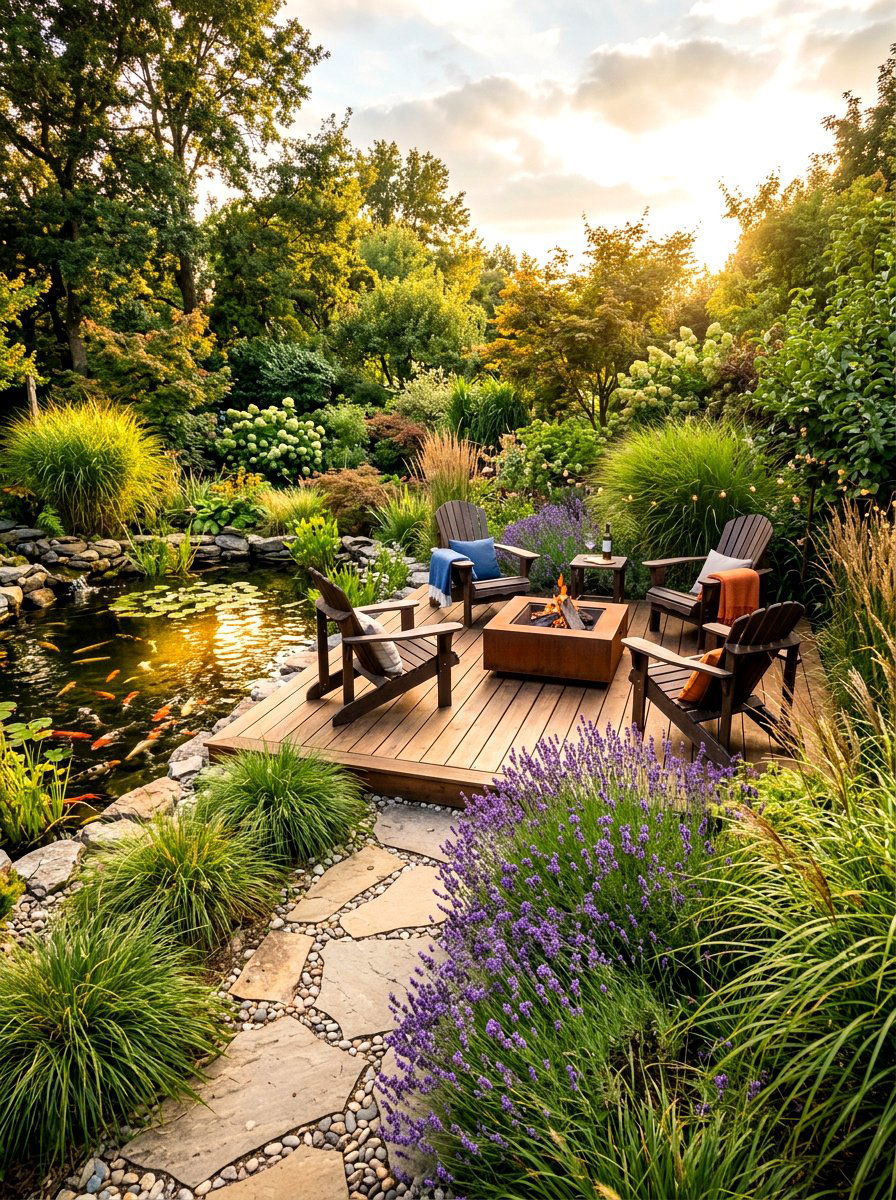 Freestanding Garden Deck - 30 backyard deck ideas