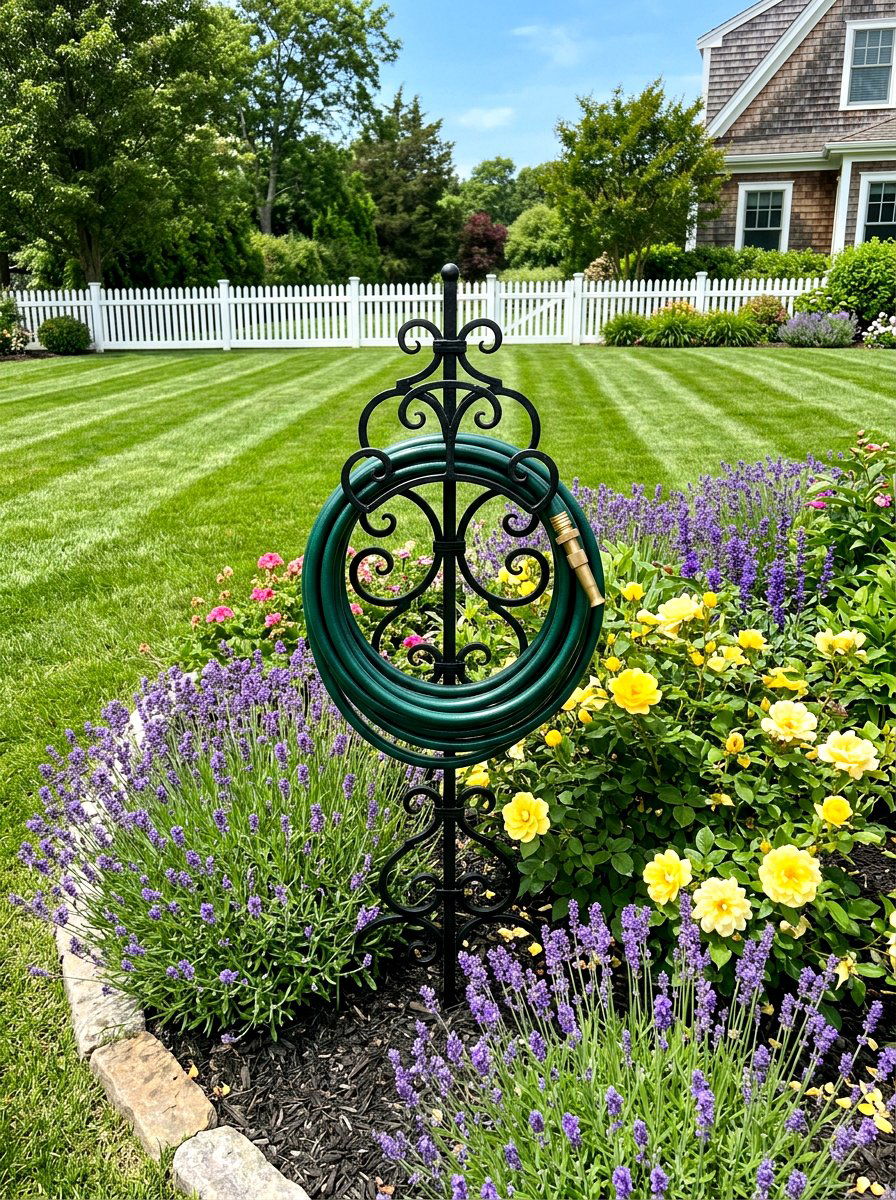 Freestanding Hose Stake - 30 hose storage ideas