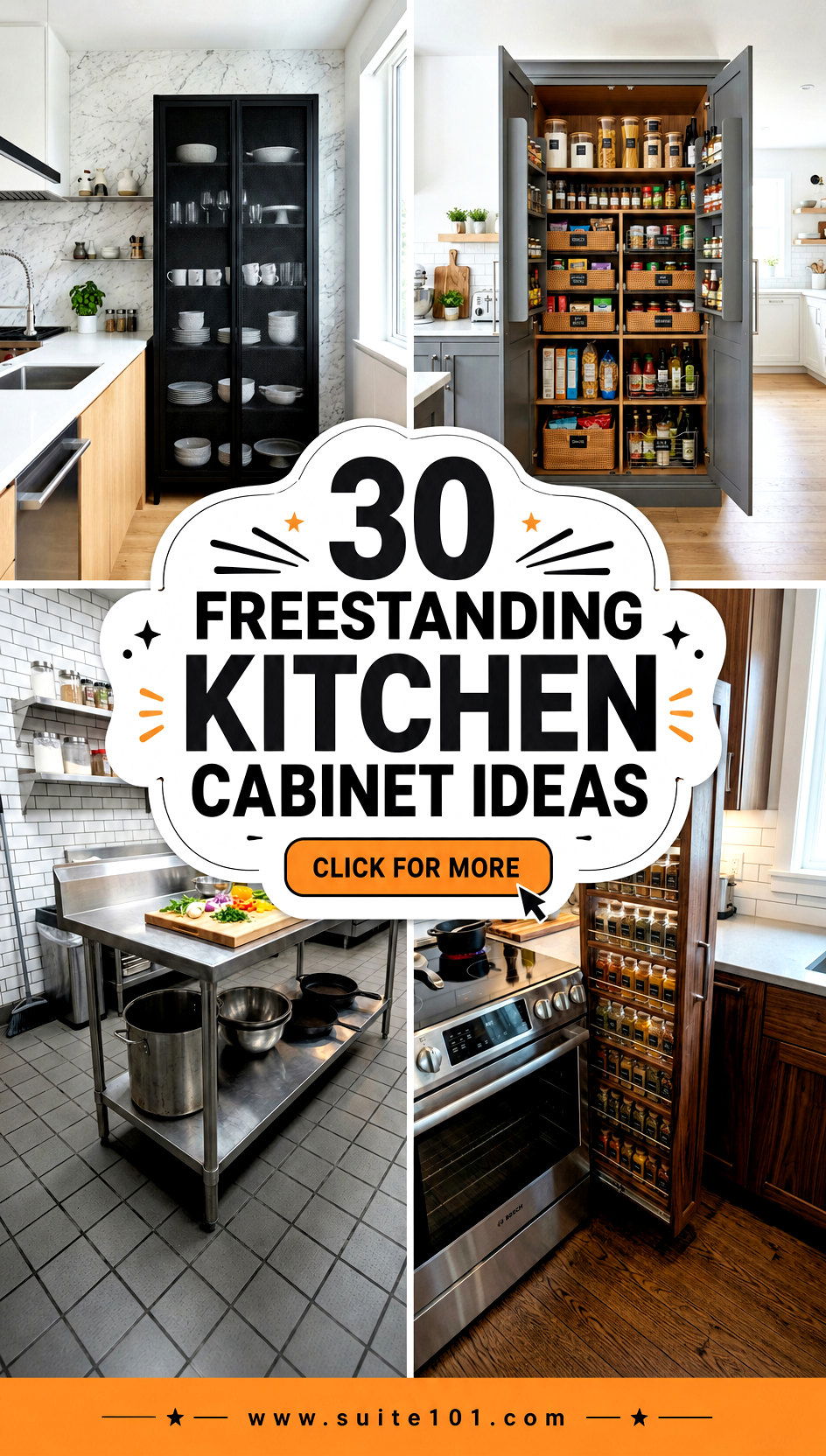 Freestanding Kitchen Cabinet Ideas 30 Storage-Boosting Builds - Freestanding Kitchen Cabinet Ideas: 30 Storage-Boosting Builds