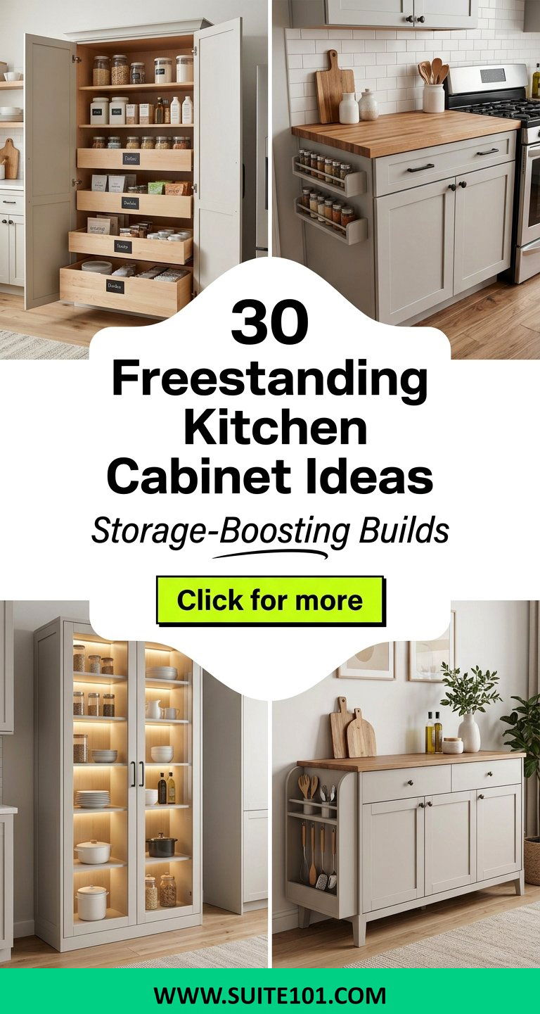 Freestanding Kitchen Cabinet Ideas 30 Storage-Boosting Builds - Freestanding Kitchen Cabinet Ideas: 30 Storage-Boosting Builds