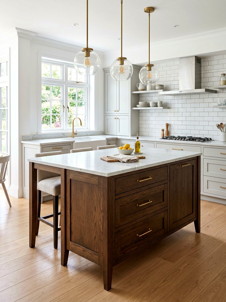 Freestanding Kitchen Island - 30 furniture style kitchen ideas