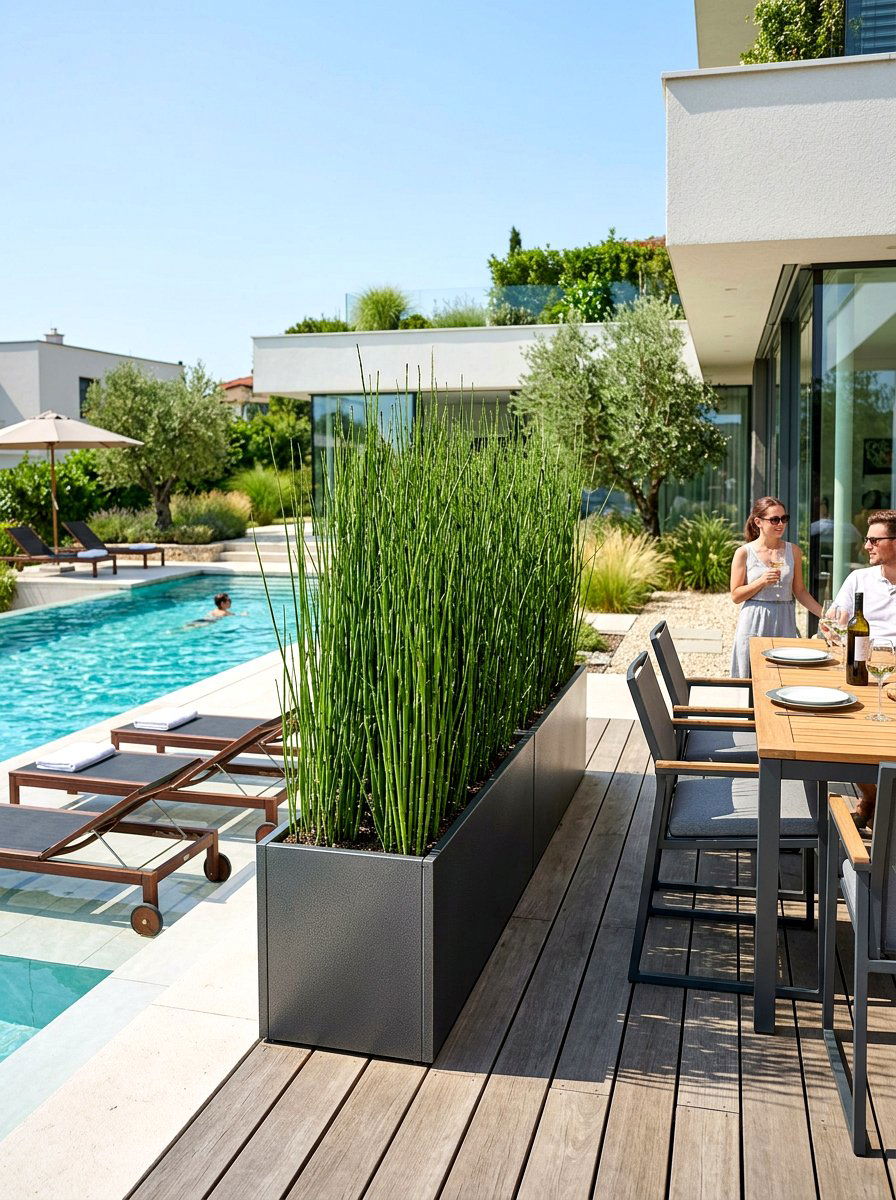 Freestanding Planter Box Divider - 30 outdoor room divider ideas
