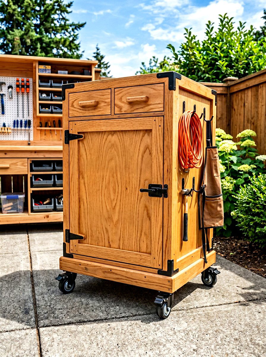 Freestanding Plywood Utility Box - 30 outdoor broom closet ideas