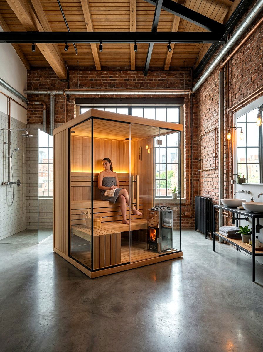 Freestanding Sauna Bathroom - 30 sauna bathroom ideas