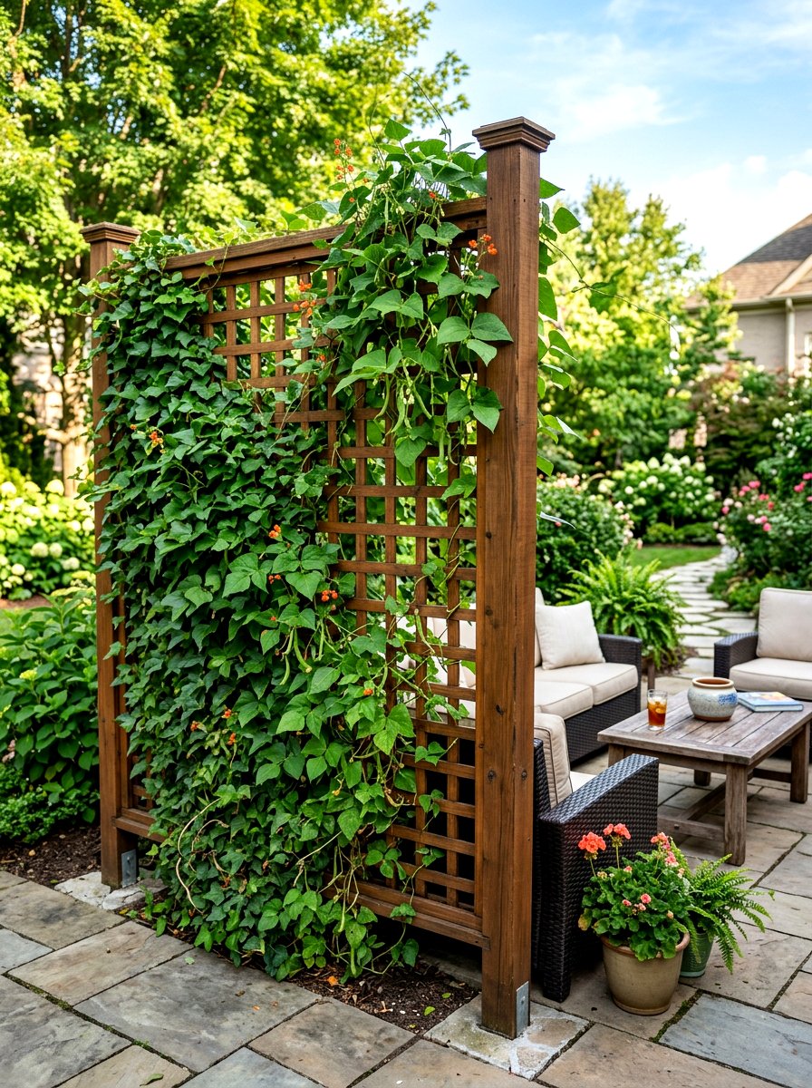 Freestanding Screen Panel - 30 vegetable garden trellis ideas