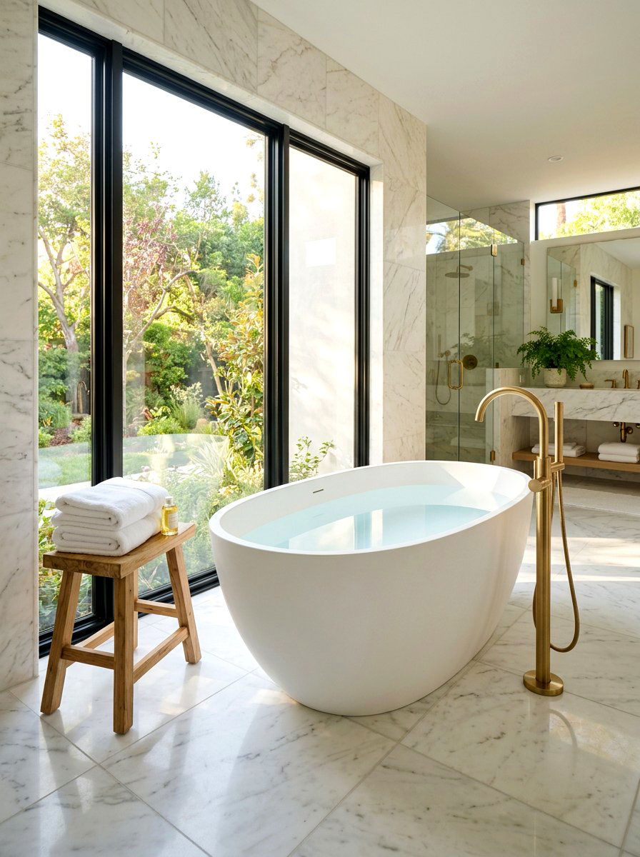 Freestanding Soaking Tub - 30 Pinterest bathroom ideas