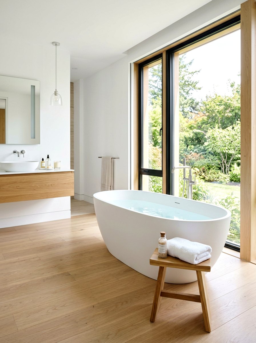 Freestanding Soaking Tub - 30 spa hotel bath ideas
