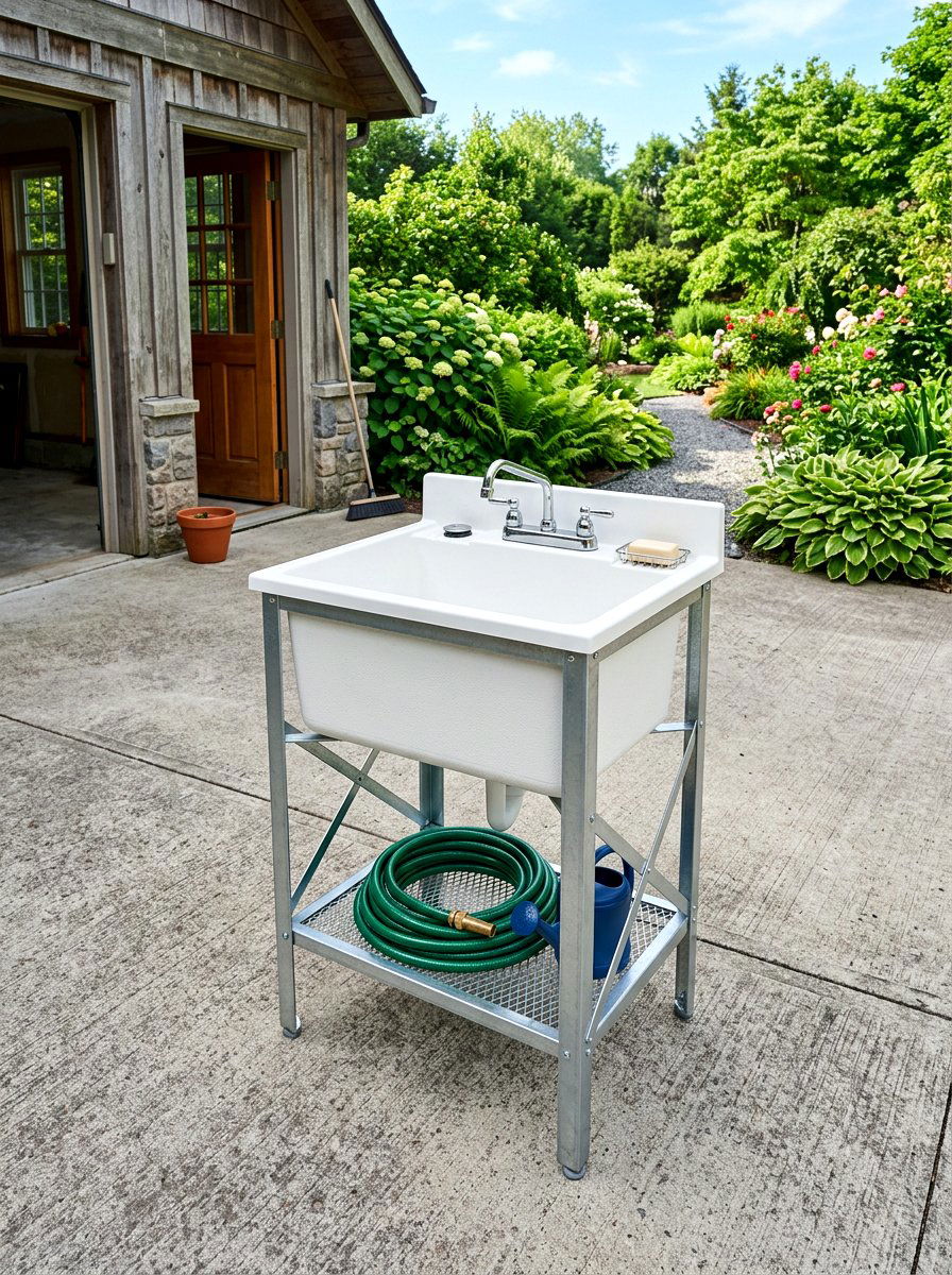Freestanding Utility Sink - 30 outdoor utility sink ideas