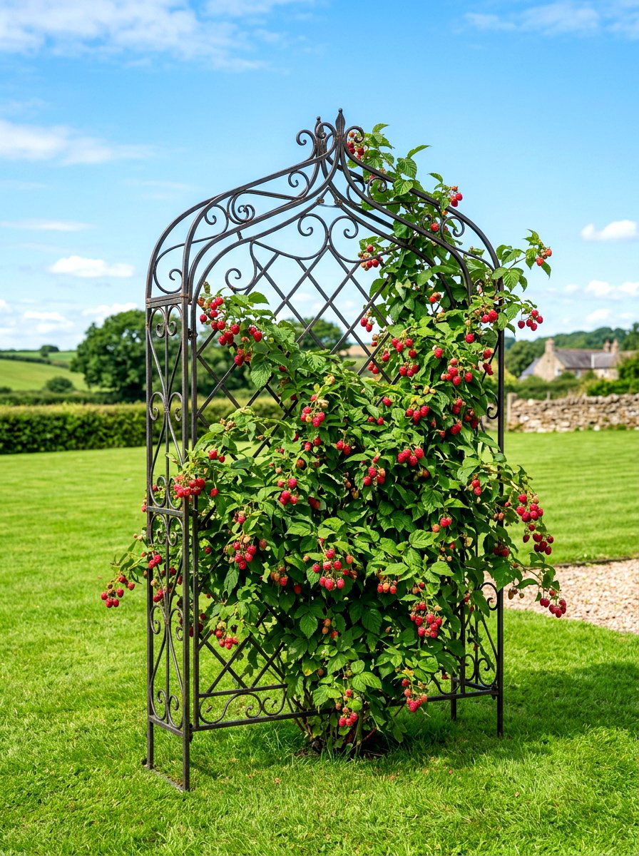 Freestanding berry trellis - 30 raspberry trellis ideas