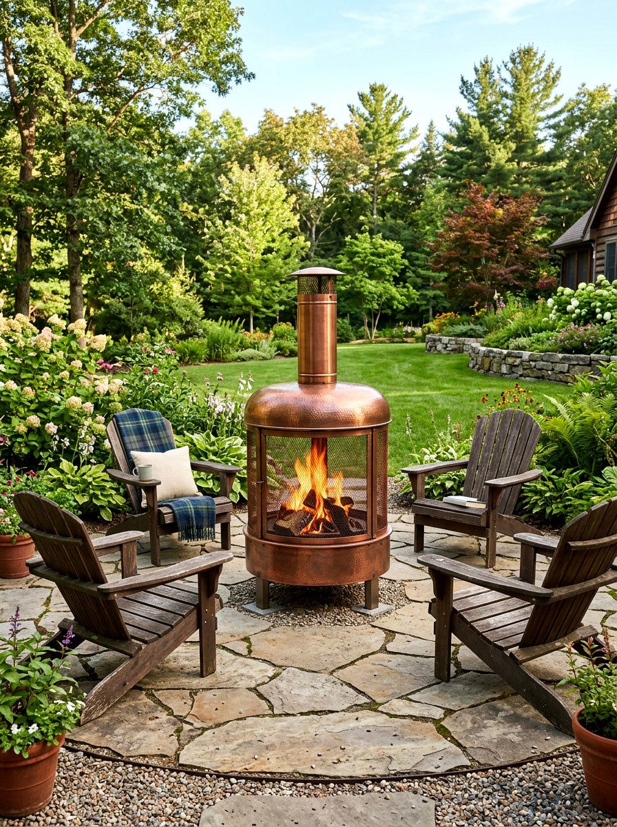 Freestanding outdoor fireplace - 30 outdoor fireplace ideas
