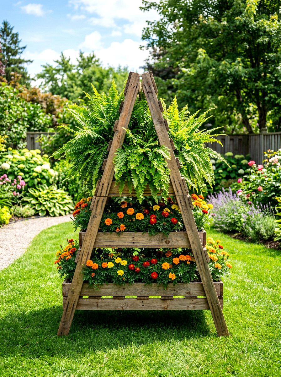 Freestanding pallet planter - 30 pallet planter ideas
