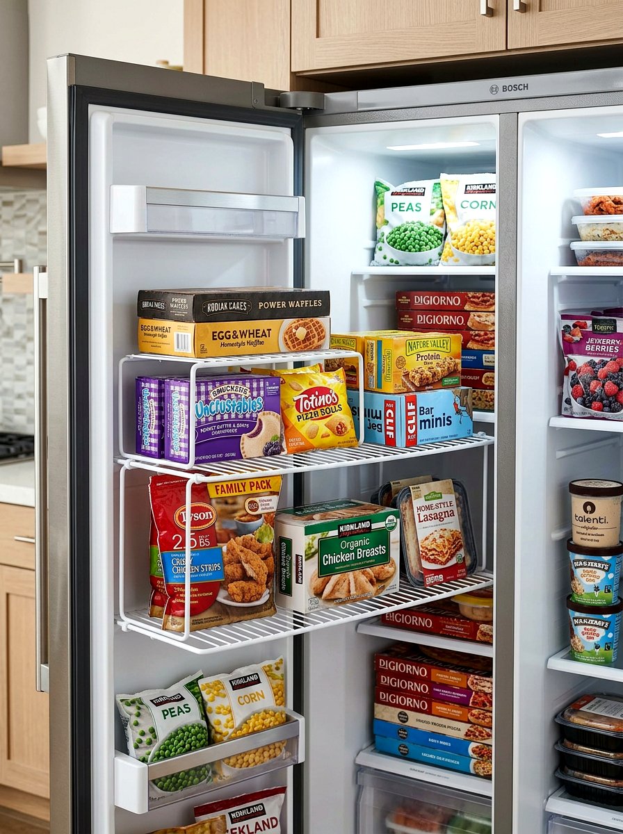 Freezer organization shelf risers - 30 freezer organization ideas