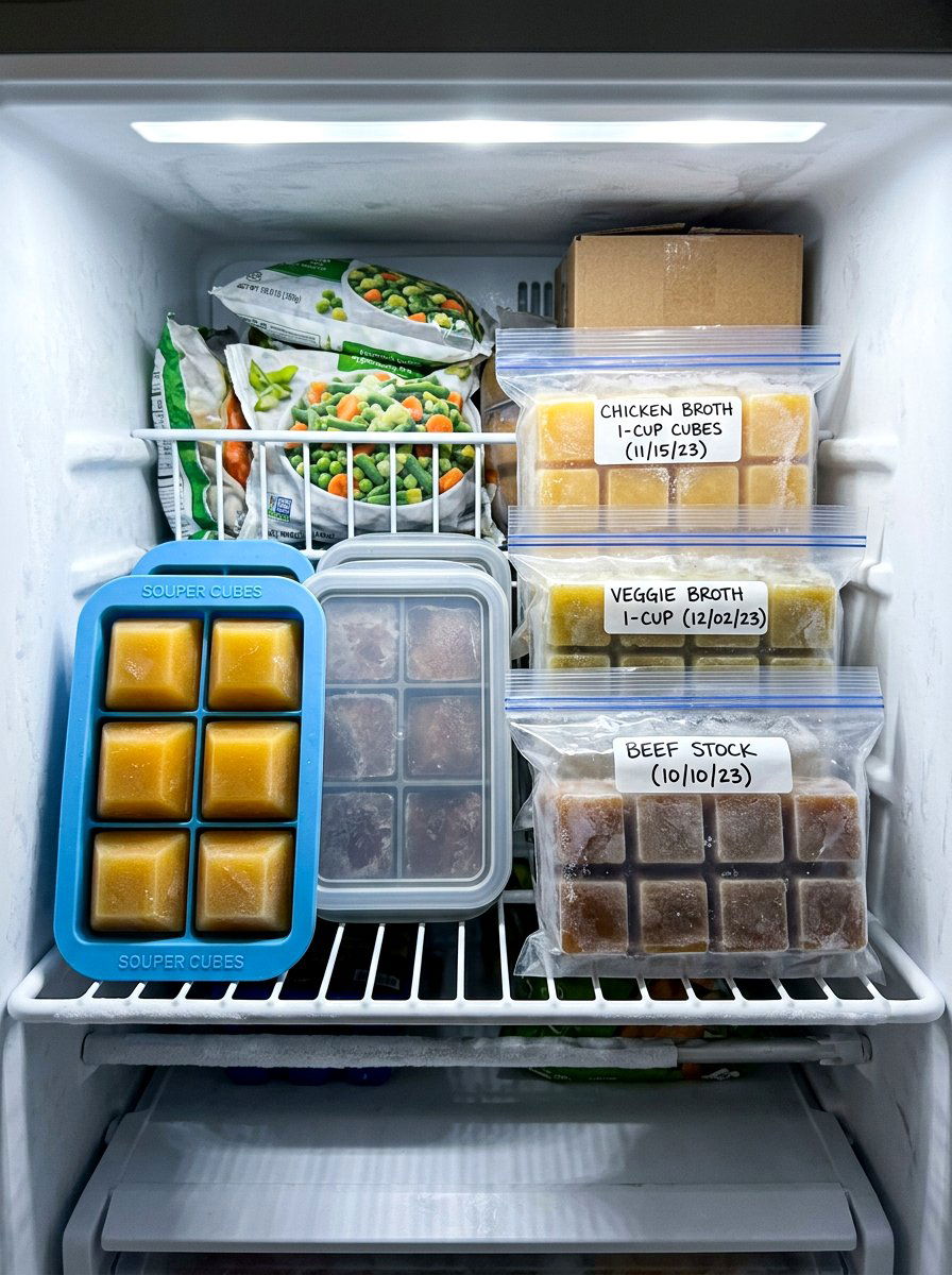 Freezer organization soup cube trays - 30 freezer organization ideas
