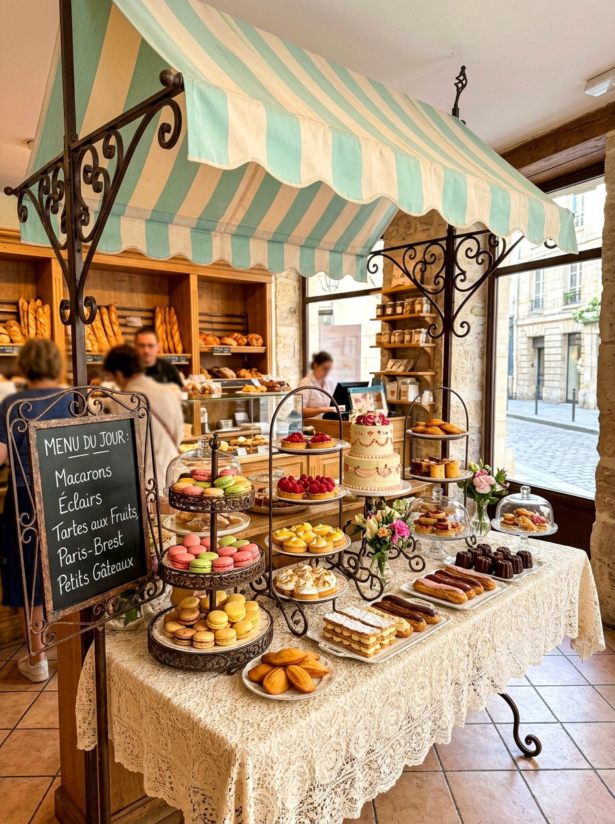 French Bakery Dessert Table - 30 dessert table decor ideas