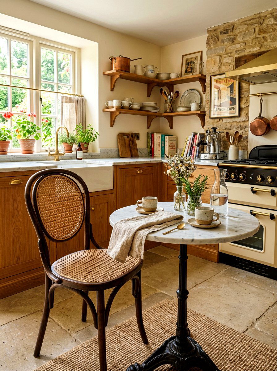 French Bistro Kitchen Chair - 30 Paris cafe kitchen ideas