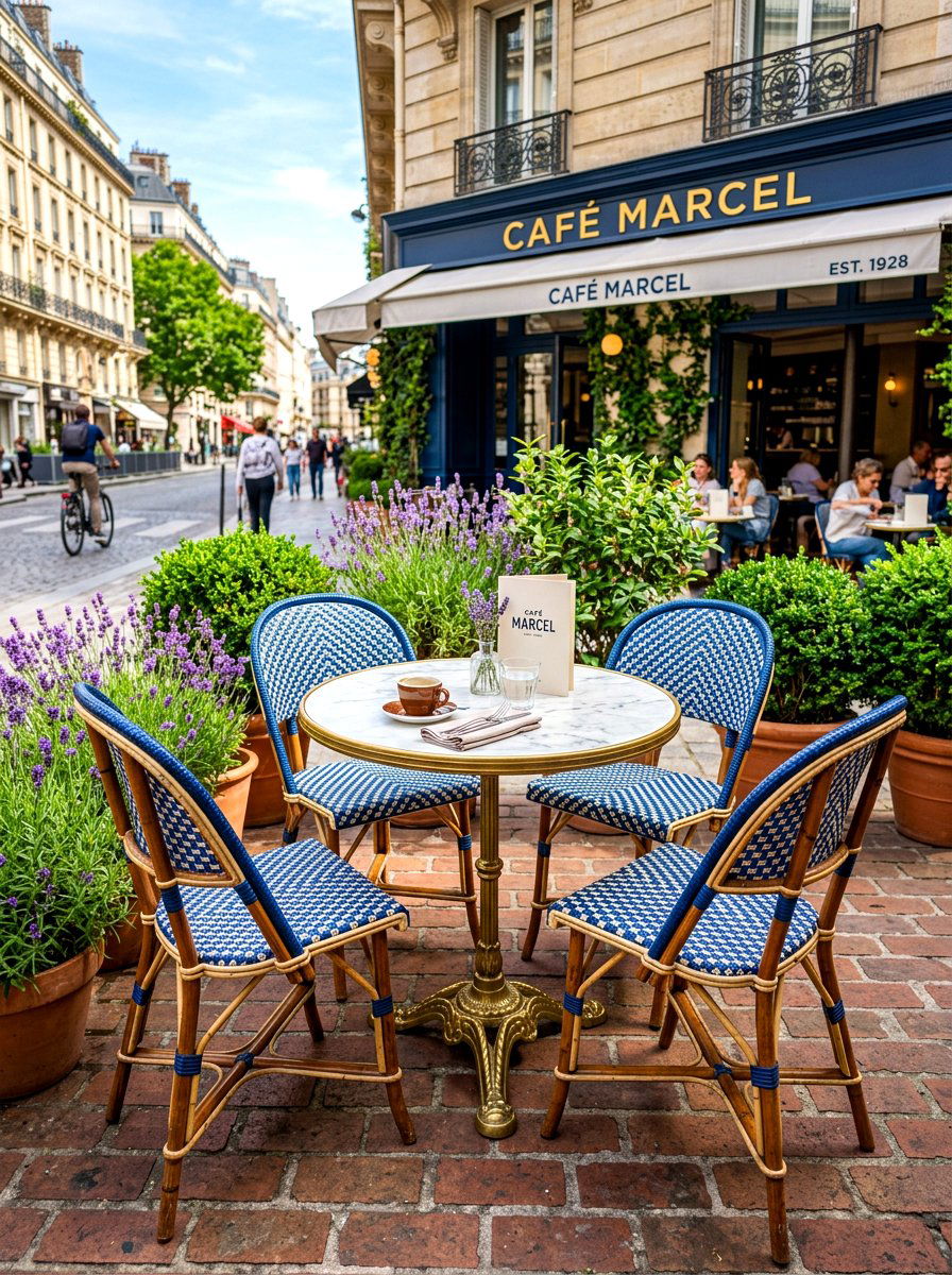 French Cafe Style Patio Seating - 30 bistro patio ideas