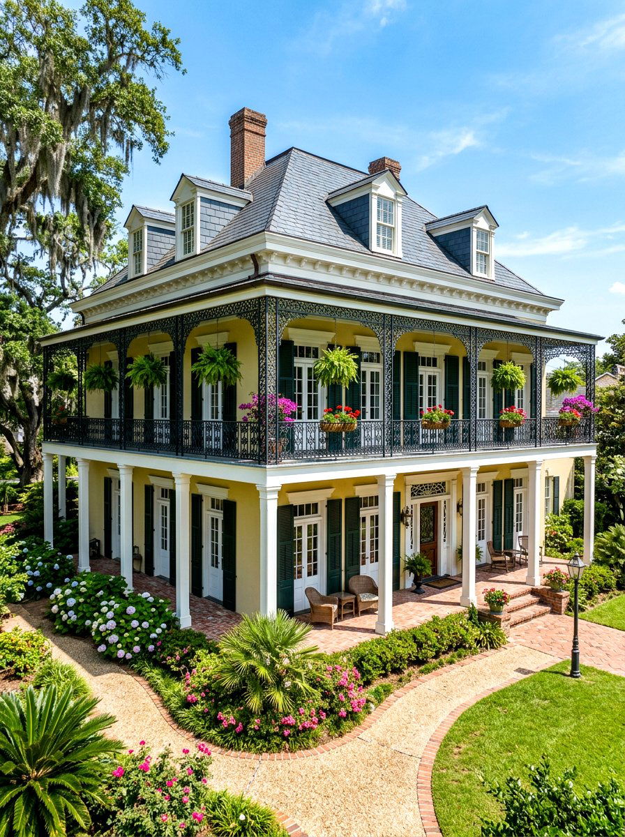 French Colonial Balcony - 30 colonial house exterior ideas