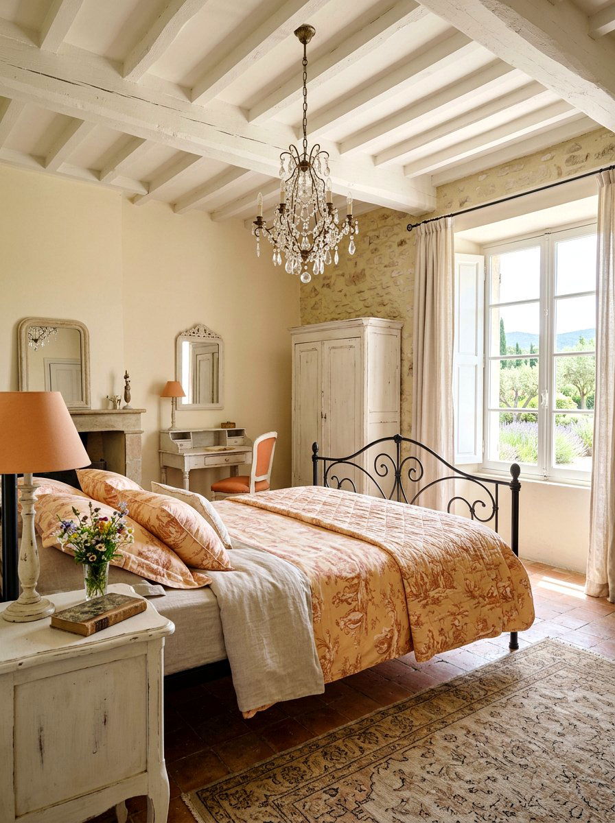 French Country Apricot Bedroom - 30 apricot bedroom ideas