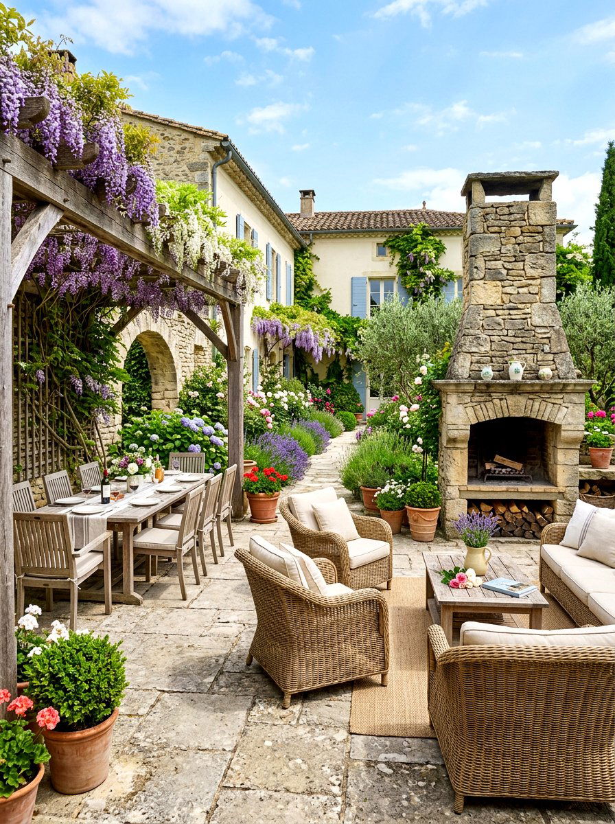 French Country Backyard - 30 home and garden makeover ideas