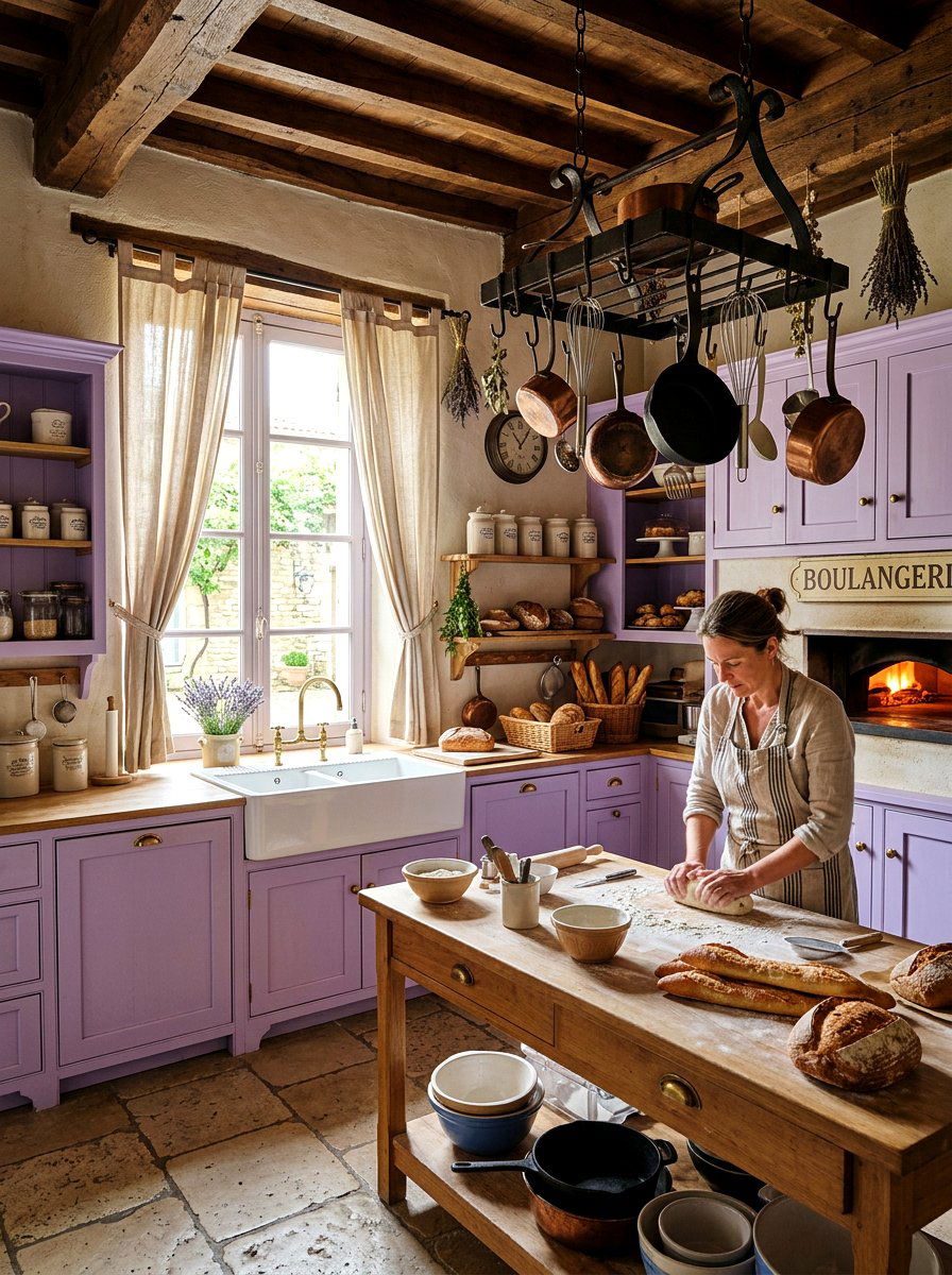 French Country Bakery Kitchen - 30 vintage bakery kitchen ideas