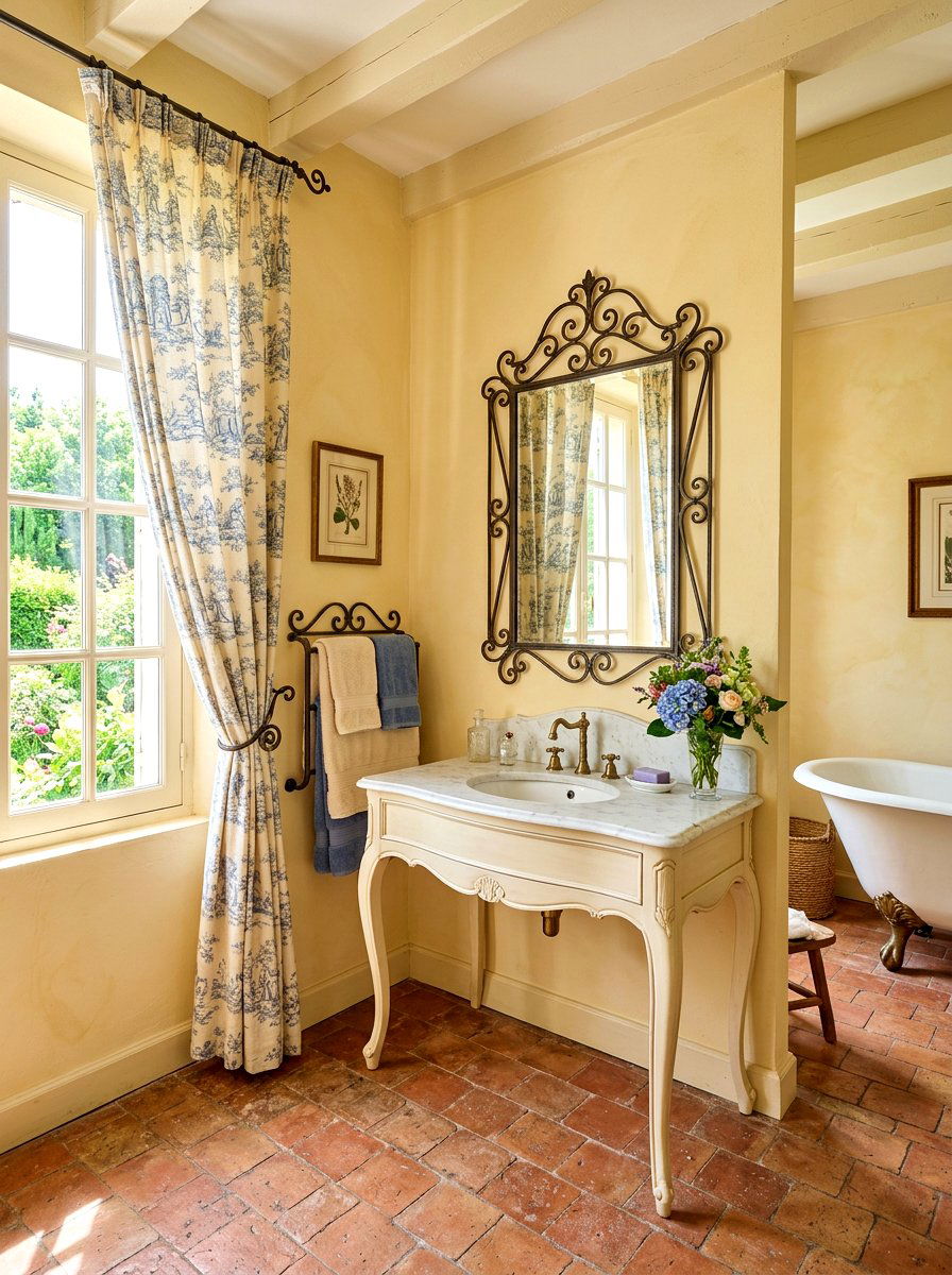 French Country Bathroom - 30 cottagecore bathroom ideas