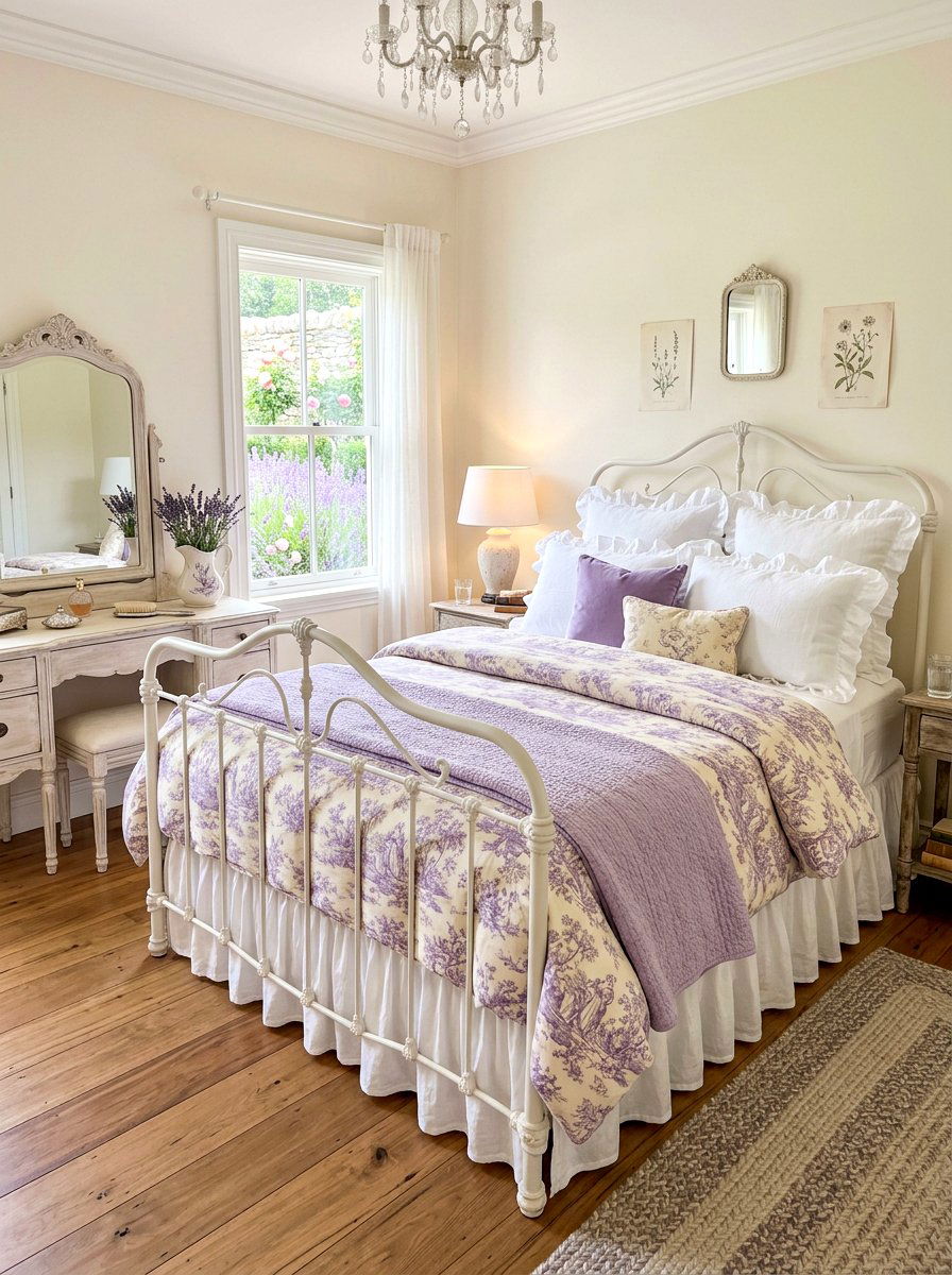 French Country Bed - 30 layered bed styling ideas