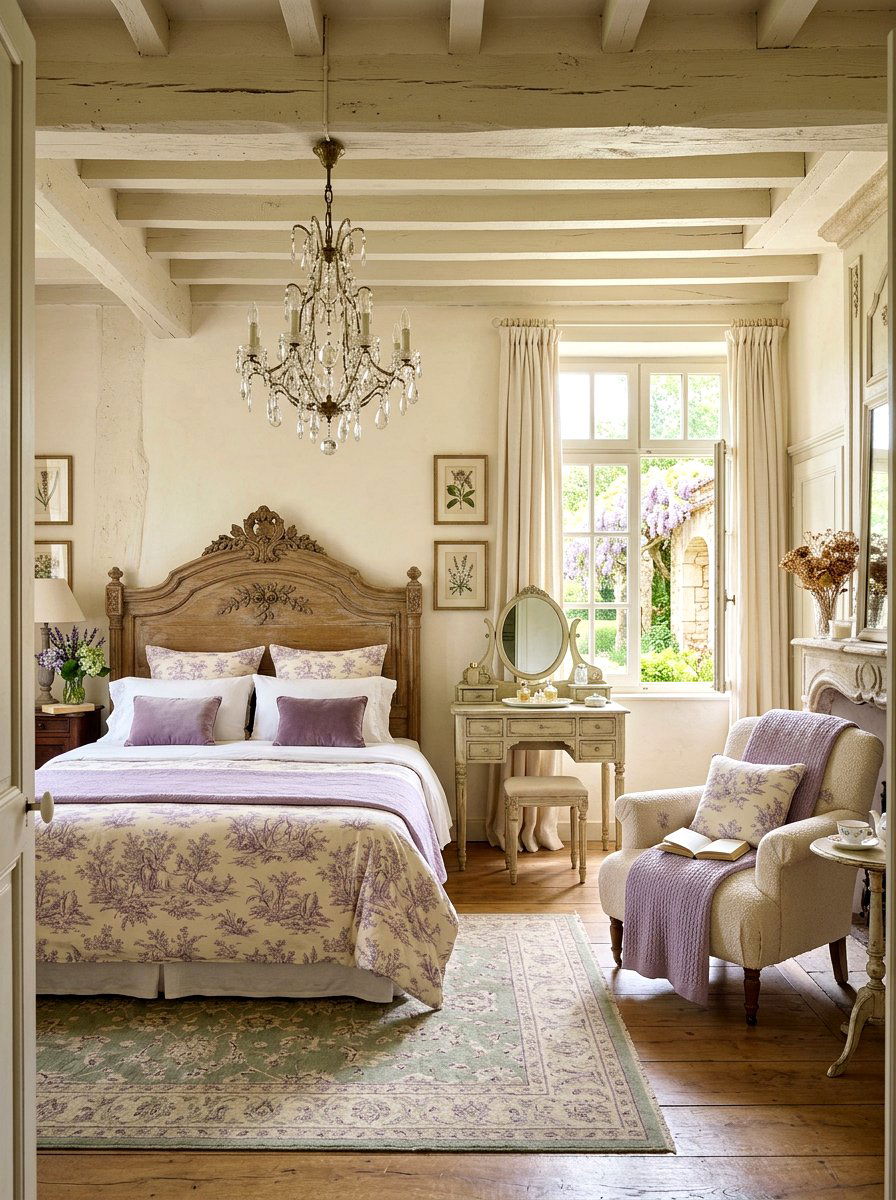 French Country Bedroom - 30 tiny cottage decor ideas