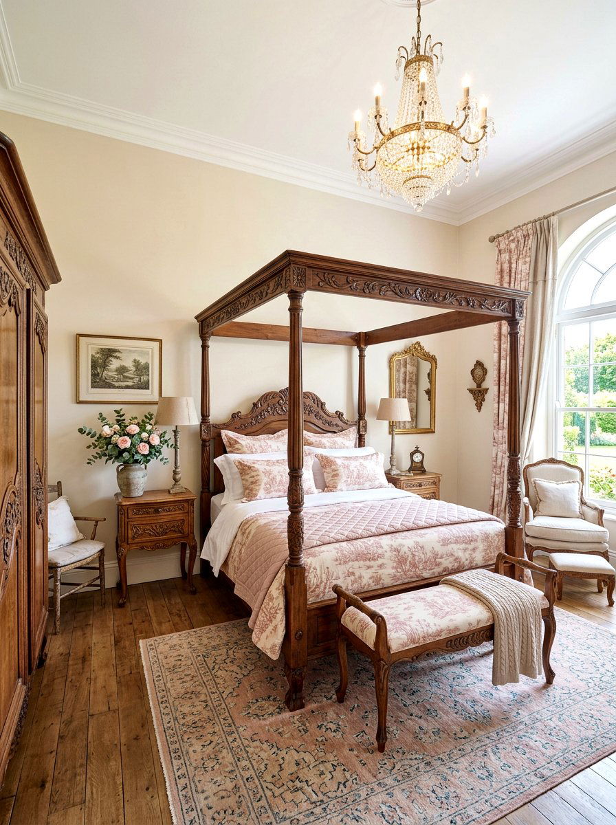 French Country Bedroom - 30 blush and beige bedroom ideas