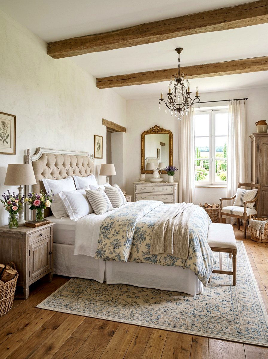 French Country Bedroom - 30 sophisticated bedroom decor ideas