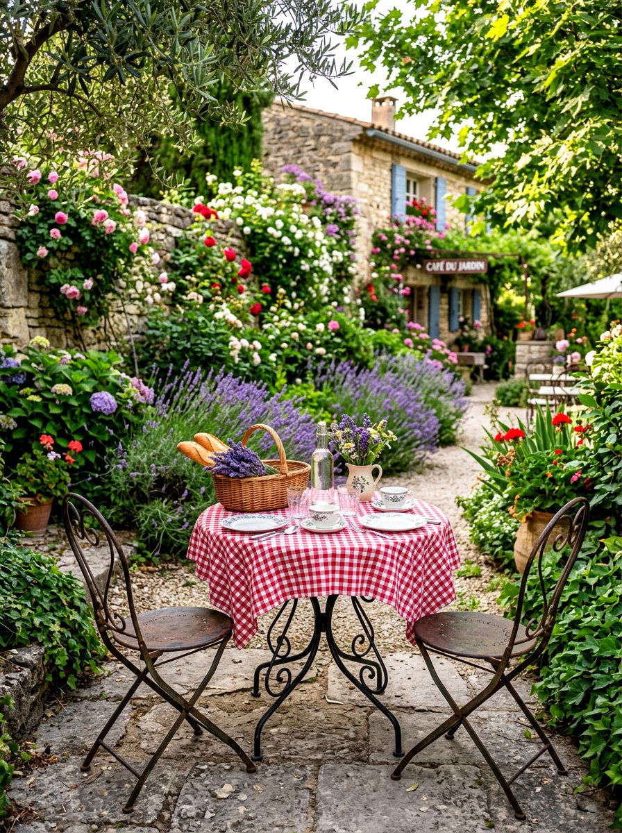 French Country Bistro Style - 30 garden party tablescape ideas