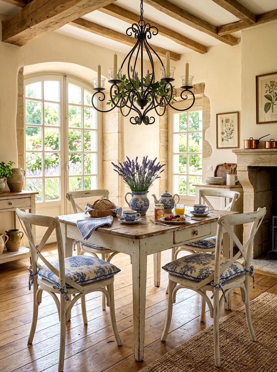 French Country Breakfast Corner - 30 cozy breakfast corner ideas