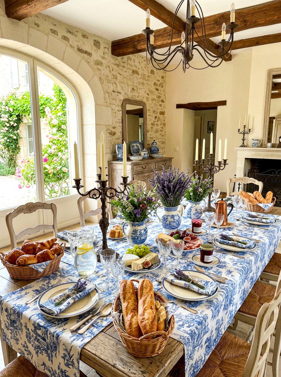 French Country Brunch - 30 brunch tablescape ideas
